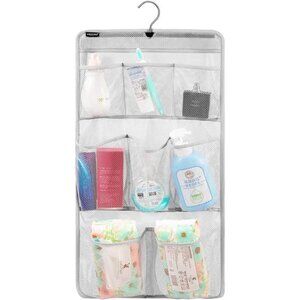 Mesh Shower Organizer Hanging Caddy Bathroom Storage 8 Pockets Quick Dry